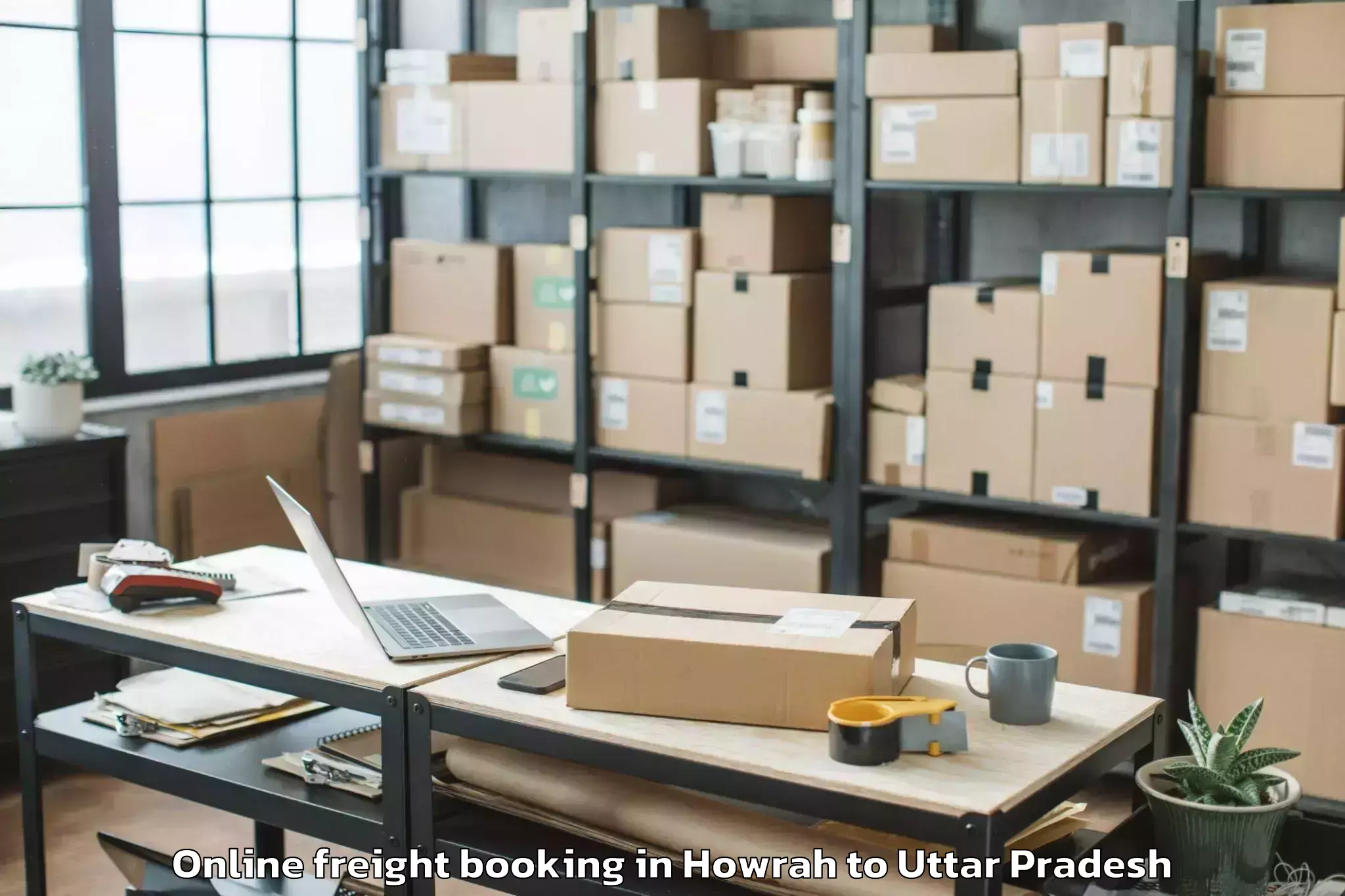 Top Howrah to Tdi Mall Agra Online Freight Booking Available